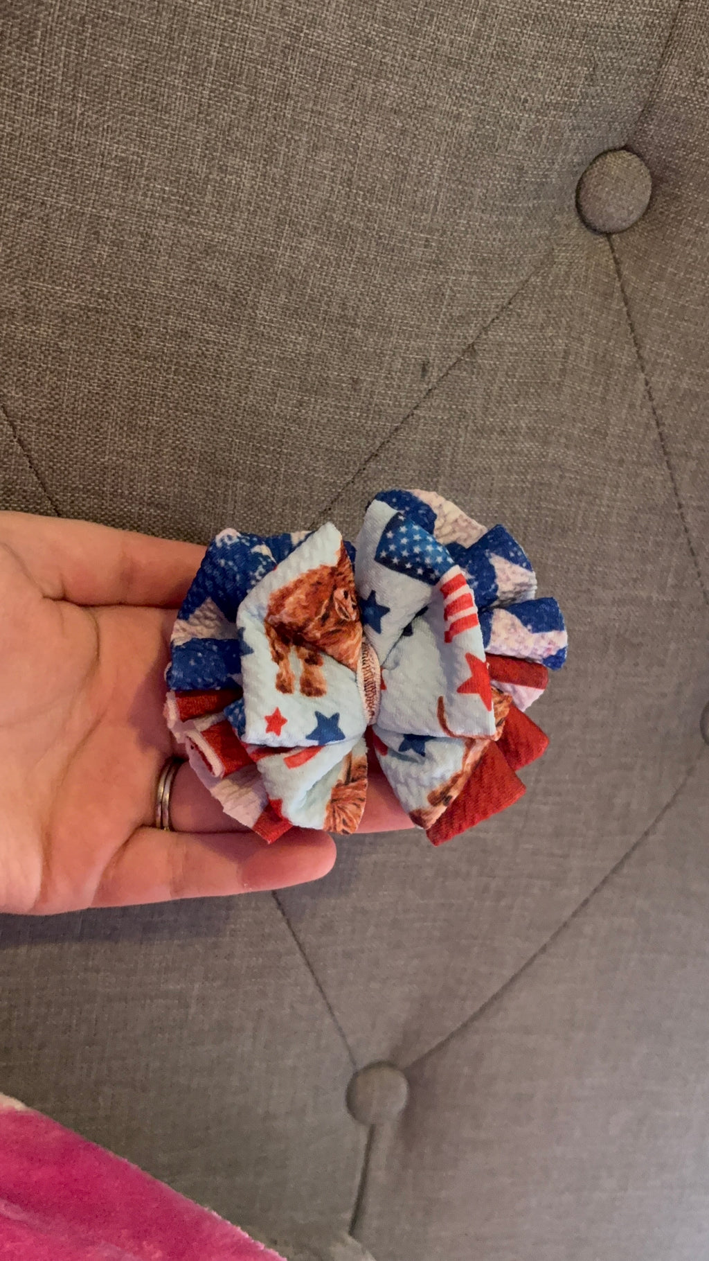 mini highland cow stacked ruffle