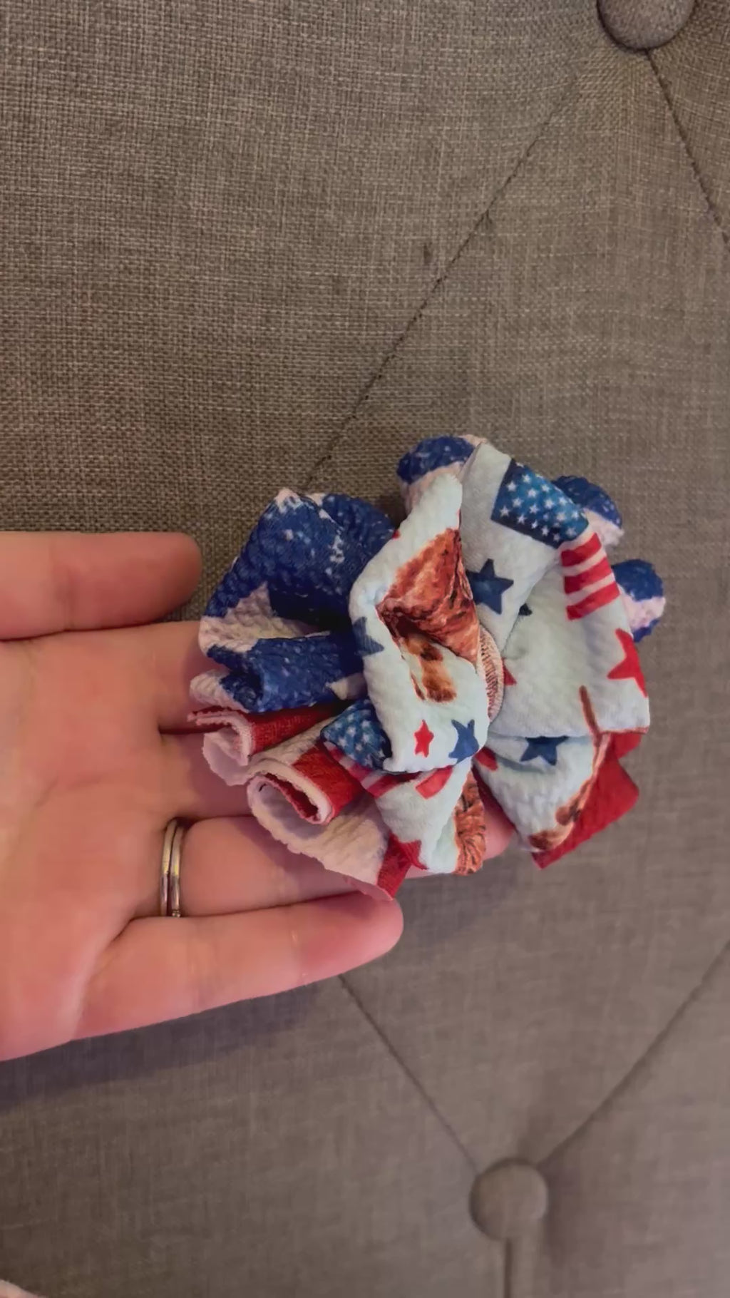 mini highland cow stacked ruffle